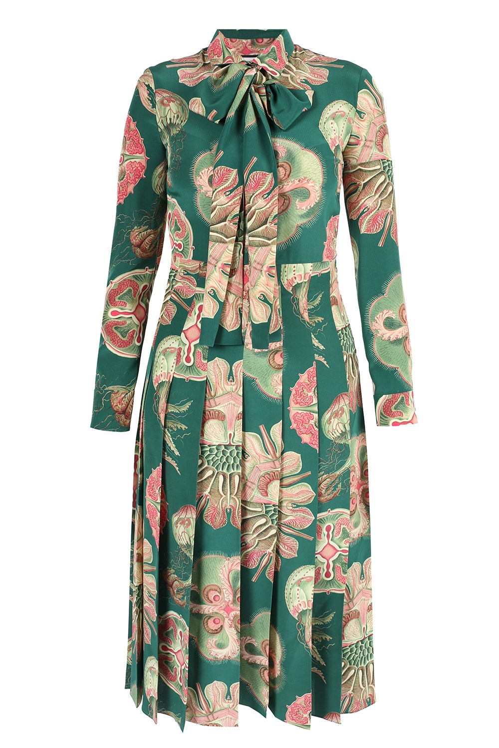 Green Printed pleated dress Gucci Vitkac Australia